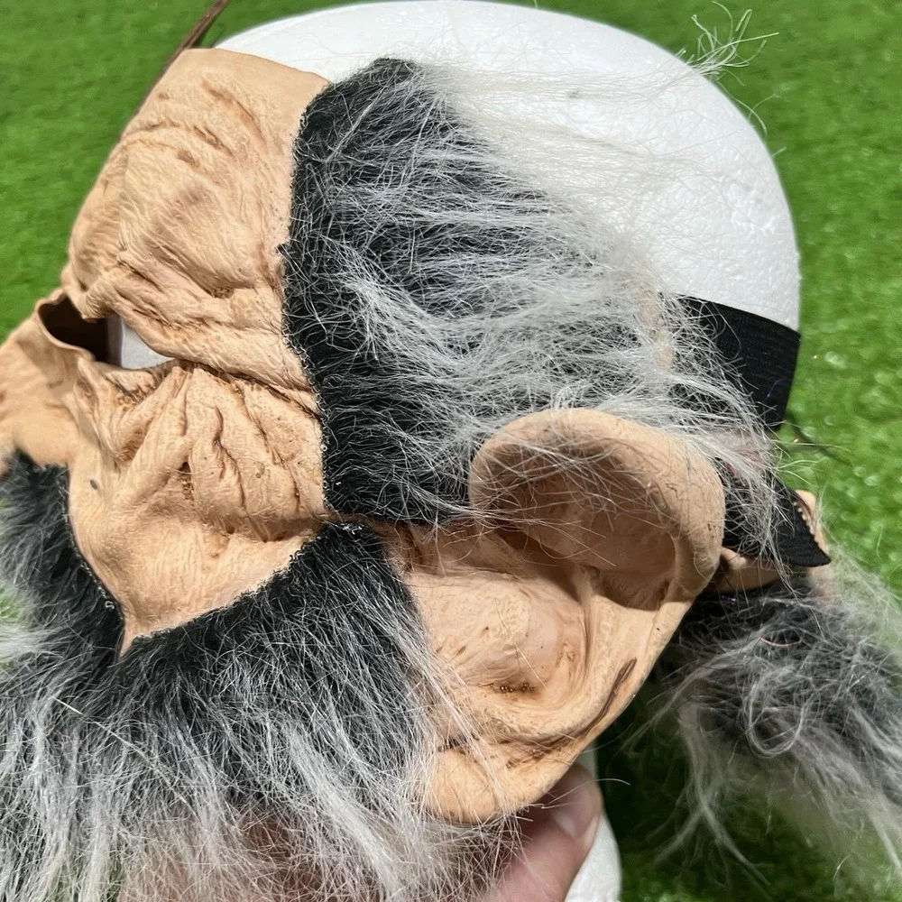 vintage halloween mask Y2k Scary Old Man Wizard Be‎ Something Studio USA Made